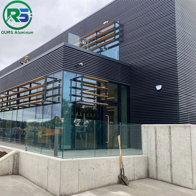 Fireproof Corrugated Aluminum Wall Panels Architectural Metal Ceiling Tiles Suspended 200mm