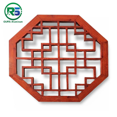 Woodgrain Aluminum Window Grilles Round Metal Handicraft