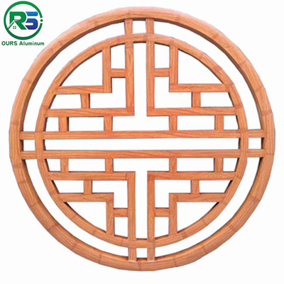 Woodgrain Aluminum Window Grilles Round Metal Handicraft