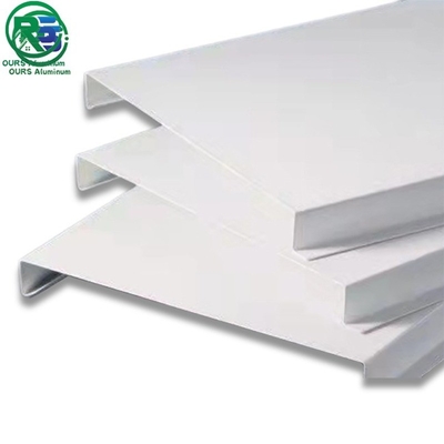 Suspended Beveled Aluminum Strip Ceiling Rectangle Strip Metal Ceiling Panel