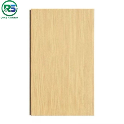 Wood Color Aluminum Strip False Ceiling Windproof 150mm 200mm