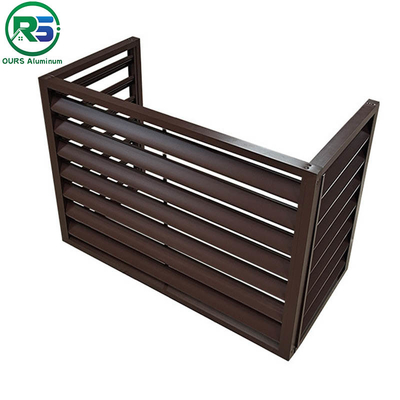 Deco Pipe Wall Aluminium Outdoor Metal Air Conditioner Cover Vent Shutter Window Square Height