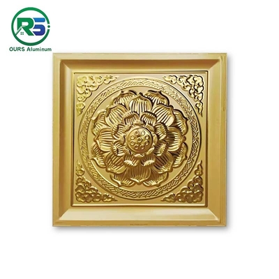 Atistic Pattern Aluminum Clip In Metal Ceiling Tiles  0.7mm Metal Ceiling Panel