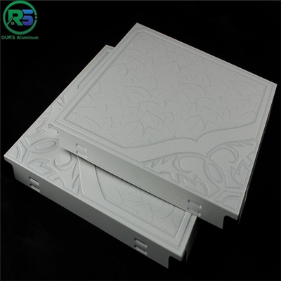 Carving Beading Aluminum Clip In Metal Ceiling Tiles For Building Construction 300*1200mm