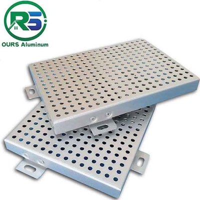 Exterior Perforated PVDF PPG Aluminum Wall Panels For Building 1800*6000mm