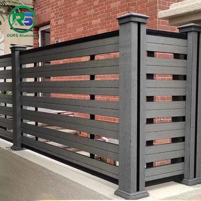 Aspen Slatted Premium Composite Aluminum Fence Panels Horizontal Slats Durable Screen