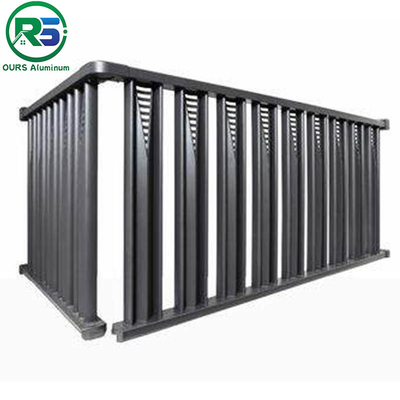 Ornamental Contemporary Aluminum Vertical Slat Fence Durable Art Pattern