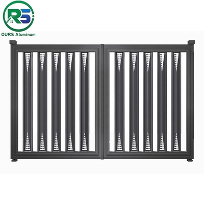 Ornamental Contemporary Aluminum Vertical Slat Fence Durable Art Pattern