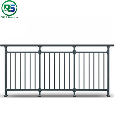 Pre Assembled Contemporary Aluminum Decorative Security Fencing Flat Top