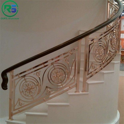 Decorative Aluminum Stair Railing Panels Laser Cut Anodized Surface