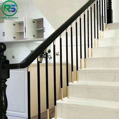 Peak Black Deck Aluminum Stair Railing Hand And Base 1200mm 1500mm 1800mm Height