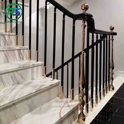 Peak Black Deck Aluminum Stair Railing Hand And Base 1200mm 1500mm 1800mm Height