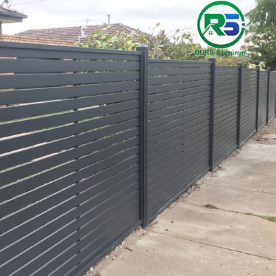 Wood Color And Black Contemporary Aluminum Fence of Aluminum Product Thickness 20MM