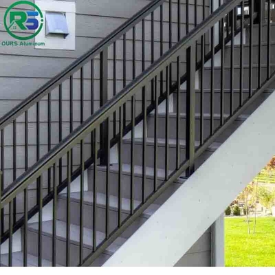 CE ISO Black aluminum hand rail Fabrication Method Best Editable Construction