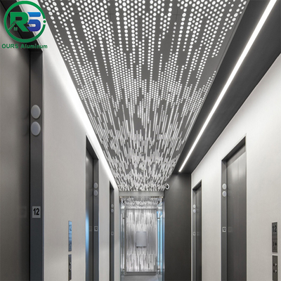 Environmental Friendly Linear Suspended Metal Ceiling 0.9mm White Aluminum Ceiling