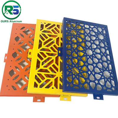 Artistic Aluminum laser cutting Aluminum Perforated  Panels CNC Carved Exterior PVDF Coating