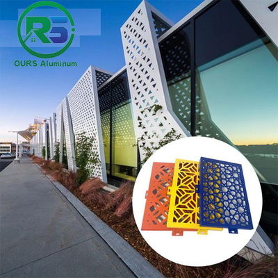 Artistic Aluminum laser cutting Aluminum Perforated  Panels CNC Carved Exterior PVDF Coating