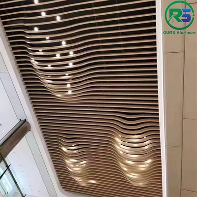 Environmental Friendly Linear Suspended Metal Ceiling 0.9mm White Aluminum Ceiling