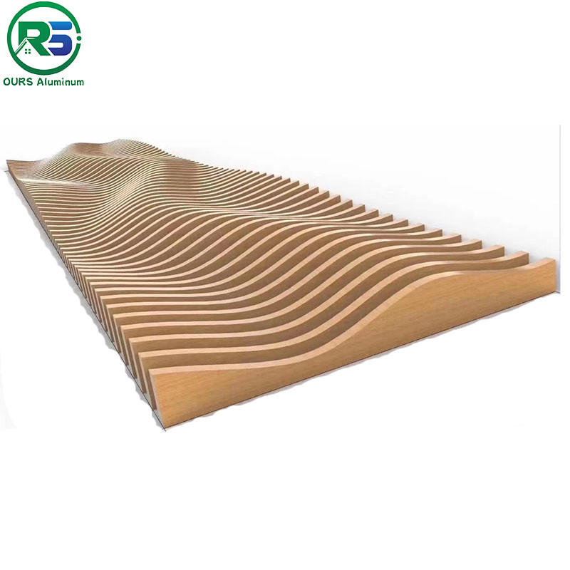 Rustproof Commercial Suspended Metal Ceiling Tiles Decorating Curved Square Tube Ceiling