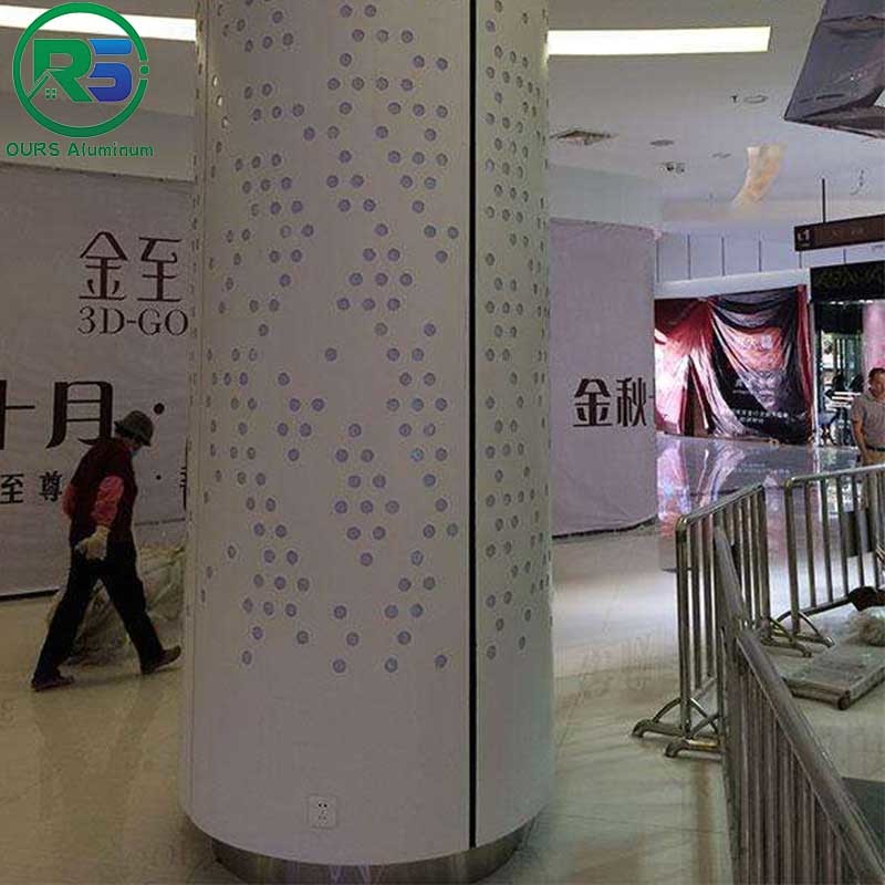 Decoration Interior Curved Aluminum Sheet Metal Wall Panels Column