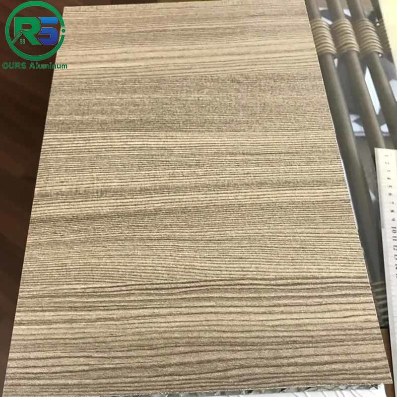 Building Decorative Wooden Gain Aluminum Wall Panel For Clip In Metal Ceiling Tiles