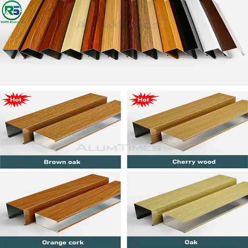 Fireproof Corrugated Aluminum Wall Panels Architectural Metal Ceiling Tiles Suspended 180MM