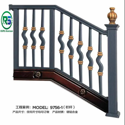 Atistic Contemporary Aluminum Stair Railing Outdoor Indoor 2-7mm Thickness