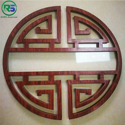 Woodgrain Aluminum Window Grilles Round Metal Handicraft