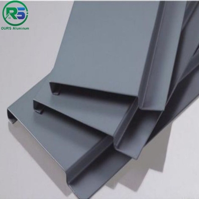 Unperforated Drop Aluminum Strip Ceiling White Powder Coating G Shaped