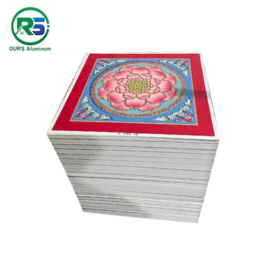 Durable Religious Pattern Clip In Metal Ceiling Tiles False Ceiling 600mm*1200mm