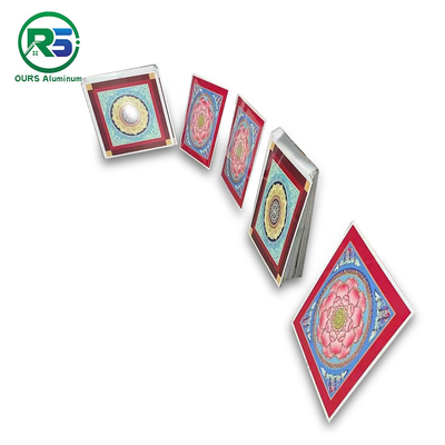 Durable Religious Pattern Clip In Metal Ceiling Tiles False Ceiling 600mm*1200mm