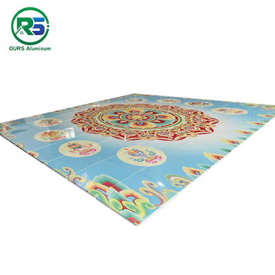 Durable Religious Pattern Clip In Metal Ceiling Tiles False Ceiling 600mm*1200mm