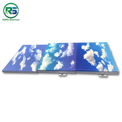 External Commercial Aluminum Art Deco Metal Panels Screen Blue Sky Metal Wall Tiles