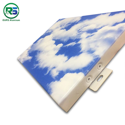 External Commercial Aluminum Art Deco Metal Panels Screen Blue Sky Metal Wall Tiles