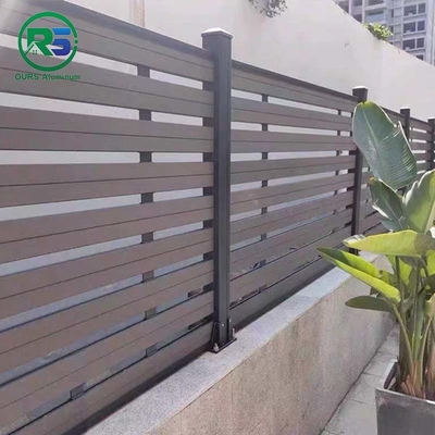 Aspen Slatted Premium Composite Aluminum Fence Panels Horizontal Slats Durable Screen