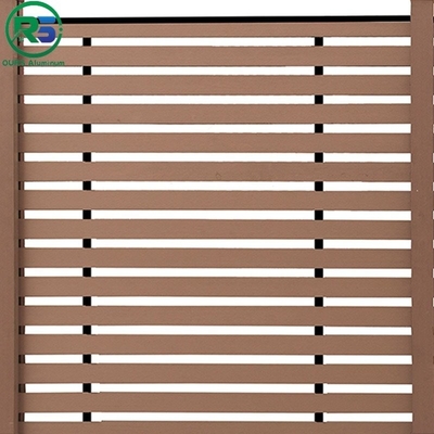 Aspen Slatted Premium Composite Aluminum Fence Panels Horizontal Slats Durable Screen