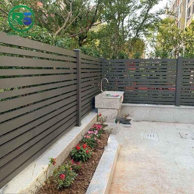 Customized PPG Slat Horizontal Aluminum Privacy Fence Aluminium Garden Fencing