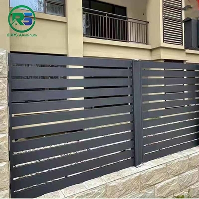 Customized PPG Slat Horizontal Aluminum Privacy Fence Aluminium Garden Fencing