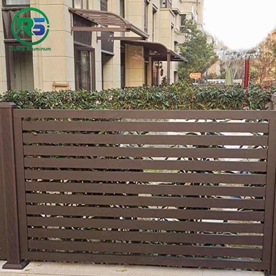 Customized PPG Slat Horizontal Aluminum Privacy Fence Aluminium Garden Fencing