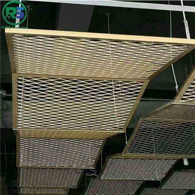 Building Facade Cladding Ceiling Aluminum Expanded Sheet Decor Fancy Net Diamond Hexagonal Shap Hole