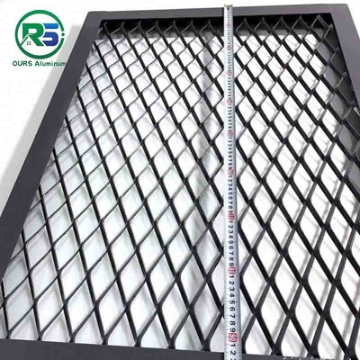 Flattened Aluminum Expanded Metal Sheet Decorative Aluminum Mesh 2.4m Width