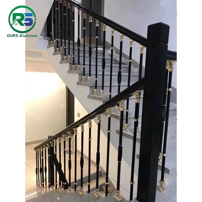 Art Luxury Balusters Metal Aluminum Stair Railings Interior Staircase Balustrade