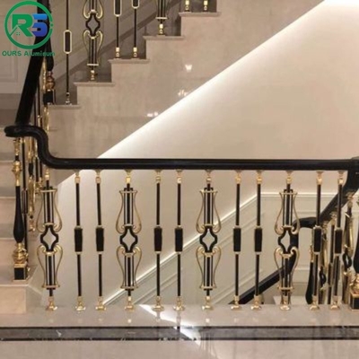 Art Luxury Balusters Metal Aluminum Stair Railings Interior Staircase Balustrade