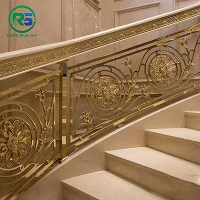 Decorative Aluminum Stair Railing Panels Laser Cut Anodized Surface