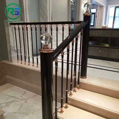 Peak Black Deck Aluminum Stair Railing Hand And Base 1200mm 1500mm 1800mm Height