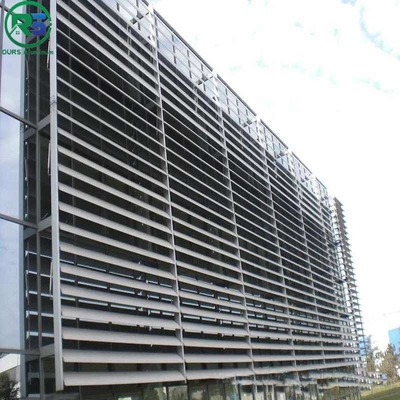 Decorative Exterior Aluminum Sun Shade System Building Facade Pvdf Coating