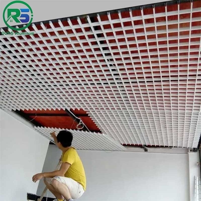 Fireproof Corrugated Aluminum Wall Panels Architectural Metal Ceiling Tiles Suspended 200mm