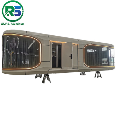 2023 Custom-made Modern Design Aluminum alloy Capsule Tiny House For living Prefab Houses Capsule Cabin Apple Cabin