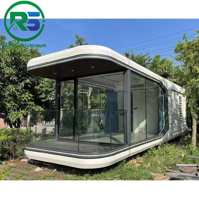 2023 Custom-made Modern Design Aluminum alloy Capsule Tiny House For living Prefab Houses Capsule Cabin Apple Cabin