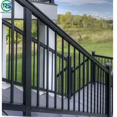 CE ISO Black aluminum hand rail Fabrication Method Best Editable Construction